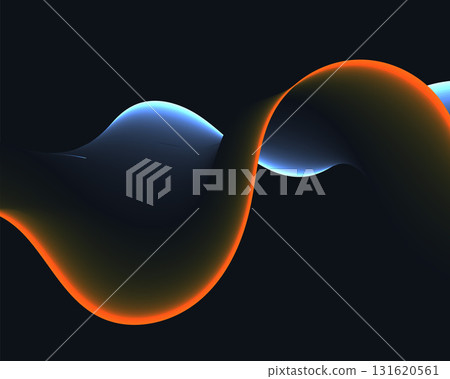 orange blue gradient abstract colorful wave background 131620561