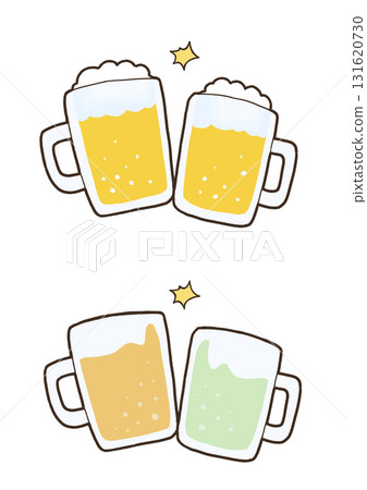 手繪可愛的啤酒和飲料插圖 131620730