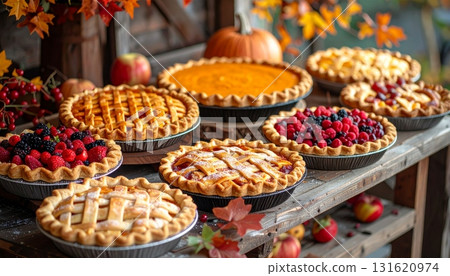 Delicious fruit and berry muffins, a sweet pastry snack on a plate 131620974