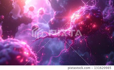 An abstract blue space background with glowing plasma and electrical energy texture in seamless motion An abstract blue space background with glowing plasma and electrical energy texture in seamless motion 131620985