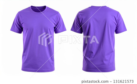 t shirt front and back view, isolated on white background. t shirt front and back view, isolated on white background. 131621573
