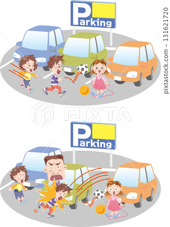 交通安全(兒童,請勿在停車場玩耍,出發前請檢查周圍環境) 交通安全(兒童,請勿在停車場玩耍,出發前請檢查周圍環境) 131621720