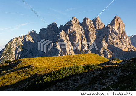 Panoramic view of Dolomites, Northern Italy 131621775