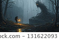 森林中的黑色野獸A代圖像 森林中的黑色野獸A代圖像 131622093