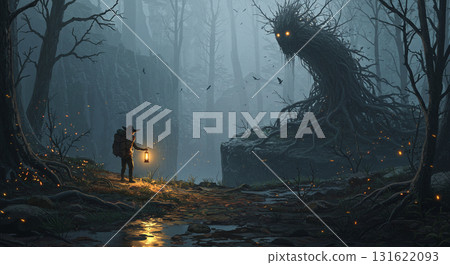 森林中的黑色野獸A代圖像 森林中的黑色野獸A代圖像 131622093