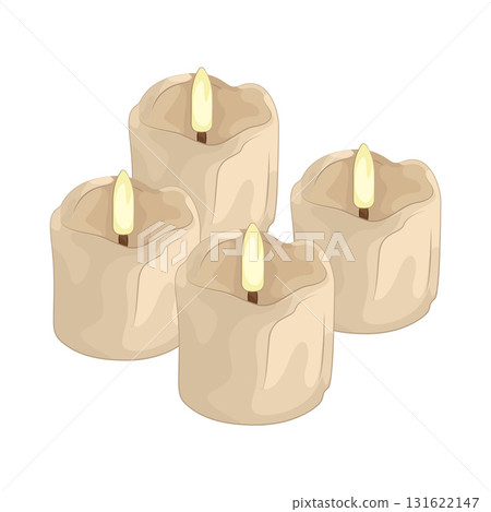 Illustration of wedding candle 131622147