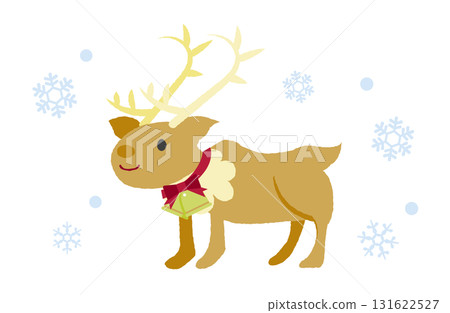 Snowflakes and Christmas reindeer Snowflakes and Christmas reindeer 131622527
