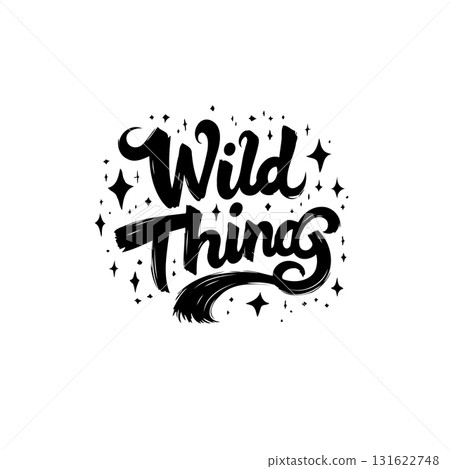 Bold and playful wild things lettering design...-插圖素材 [131622748] - PIXTA圖庫