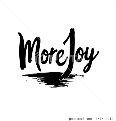 Handwritten 'More Joy' Typography Design for Positive Affirmations and Inspiration Handwritten 'More Joy' Typography Design for Positive Affirmations and Inspiration 131622918