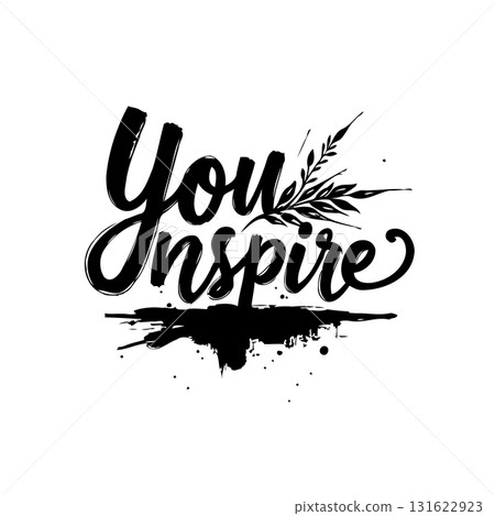 Inspiring typographic design with elegant brushstrokes and nature-inspired detail 131622923