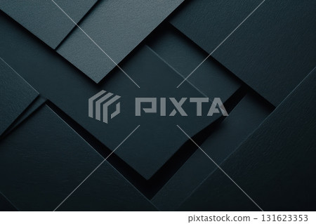 Dark textured card stock layers create a striking abstract composition 131623353