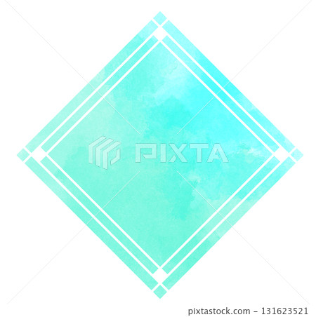 Diamond-shaped blue watercolor material Diamond-shaped blue watercolor material 131623521