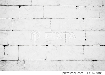 White brick wall texture with uniform pattern in indoor setting White brick wall texture with uniform pattern in indoor setting 131623885