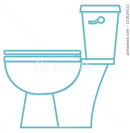 Line Art Toilet 131624322