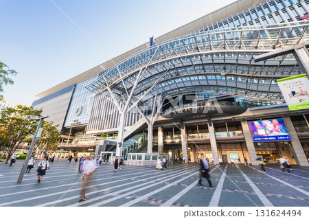 Fukuoka Hakata Station Hakata Exit Morning view Fukuoka Hakata Station Hakata Exit Morning view 131624494