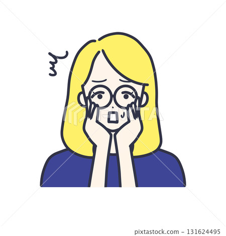 Cute female face illustration Cute female face illustration 131624495