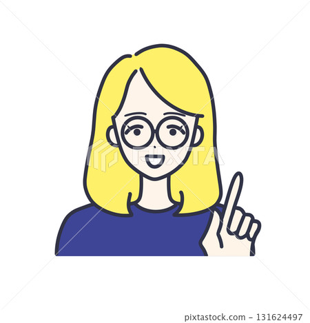 Cute female face illustration 131624497