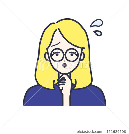 可愛的女性臉圖 可愛的女性臉圖 131624508