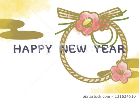 可愛的新年卡片和裝飾 131624510
