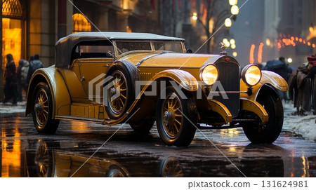 American vintage car from the 1930s, classic vehicle design of the 20th century nostalgia 131624981