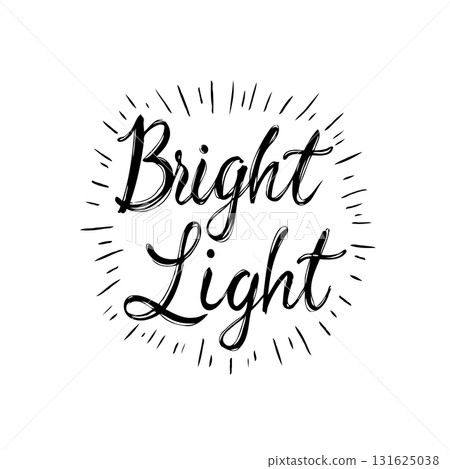 Hand-drawn bright light typography design for positive and optimistic concept 131625038
