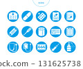 Medical hospital icon pictogram vector illustration set 131625738
