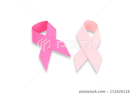 Pink ribbons for breast cancer awareness, isolated, PNG Pink ribbons for breast cancer awareness, isolated, PNG 131626116