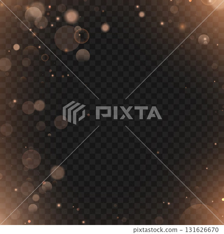 Abstract festive golden bokeh and sparkles frame overlay effect. Vector Abstract festive golden bokeh and sparkles frame overlay effect. Vector 131626670