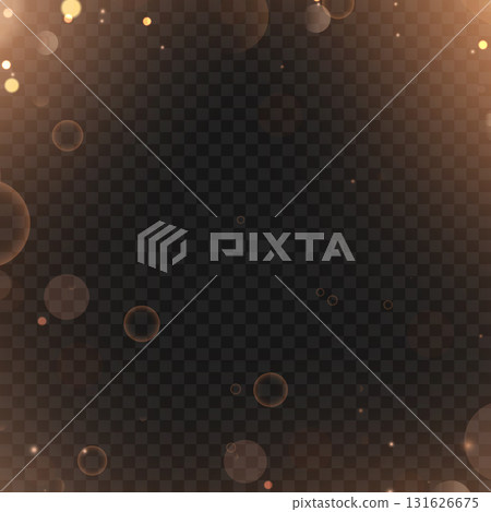 Abstract festive golden bokeh and sparkles frame overlay effect. Vector Abstract festive golden bokeh and sparkles frame overlay effect. Vector 131626675