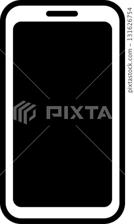 Simple vector illustration of a smartphone icon without a home button 131626754