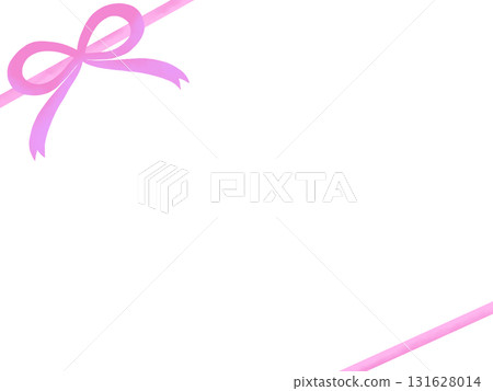 Pink ribbon wrapping frame Pink ribbon wrapping frame 131628014