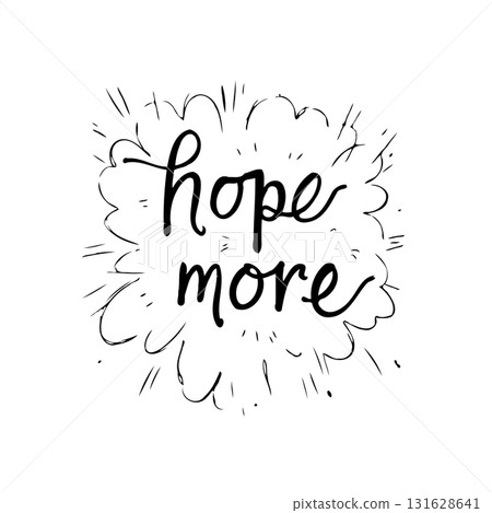 Hope More: Inspiring Typography Design with Bursting Lines for Optimism and Positivity 131628641