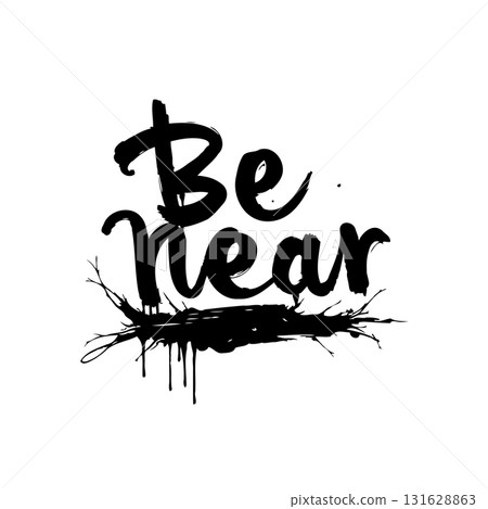 Be near typography design creates a powerful message of love and connection 131628863