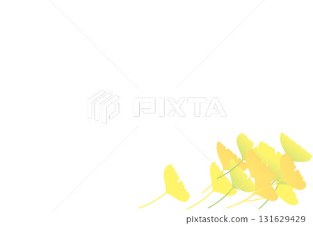 Illustration of colorful fallen ginkgo leaves Illustration of colorful fallen ginkgo leaves 131629429