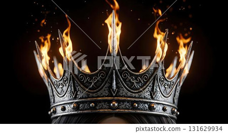 A Fiery Crown That Symbolizes Power, Strength, and Resilience in an Artistic Way 131629934