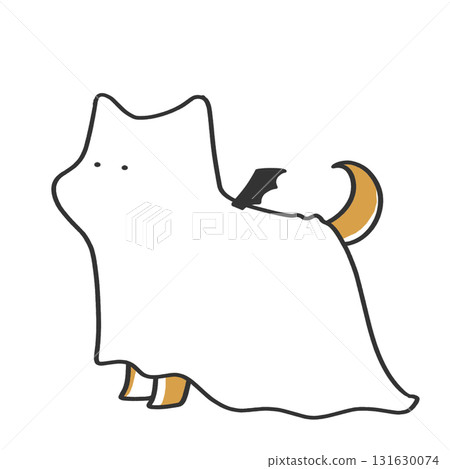 Shiba Inu in Halloween costume 131630074