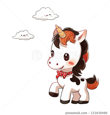 可愛的馬插圖獨角獸 131630490