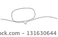 continuous line drawing of comment box review decorative 131630644