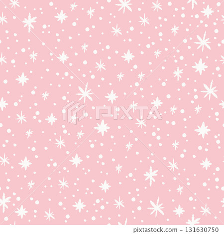 粉紅色和白色星形無縫圖案 131630750