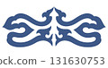 thai swirl pattern silhouette decorative ornament 131630753