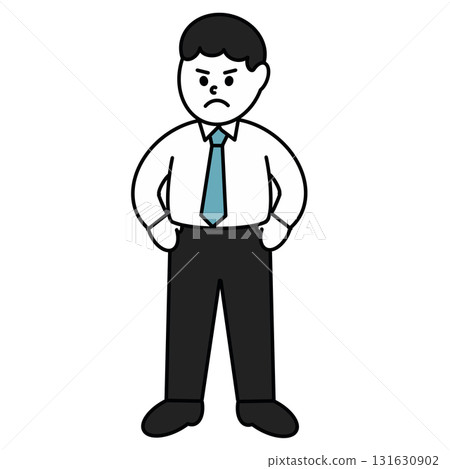 Angry man in a business suit illustration 131630902