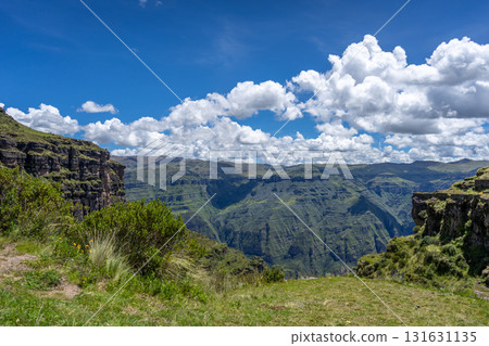 Majestic Rocky Mountains Seen from Waqrapukara, a Scenic Inca Site in Peru Majestic Rocky Mountains Seen from Waqrapukara, a Scenic Inca Site in Peru 131631135
