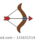 Flat style archer bow icon, vector illustration 131631514