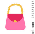Princess Pink Bag. Vector flat illustration. 131631516