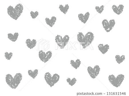 Crayon material random heart pattern background 131631546