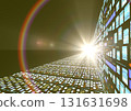 A background (3DCG image) depicting the bright future of high-tech, technology, and industry with sunlight and a halo. A background (3DCG image) depicting the bright future of high-tech, technology, and industry with sunlight and a halo. 131631698