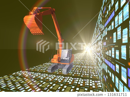 這是一張使用陽光和光暈描繪建築、土木工程、建築、尖端重型機械、ICT 等未來的 3DCG 圖像。 這是一張使用陽光和光暈描繪建築、土木工程、建築、尖端重型機械、ICT 等未來的 3DCG 圖像。 131631711