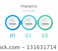 Infographic 3 options design elements for your business data. Vector Illustration. 131631714