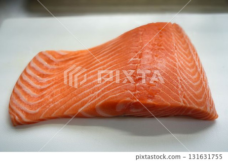Fatty salmon for sashimi Fatty salmon for sashimi 131631755