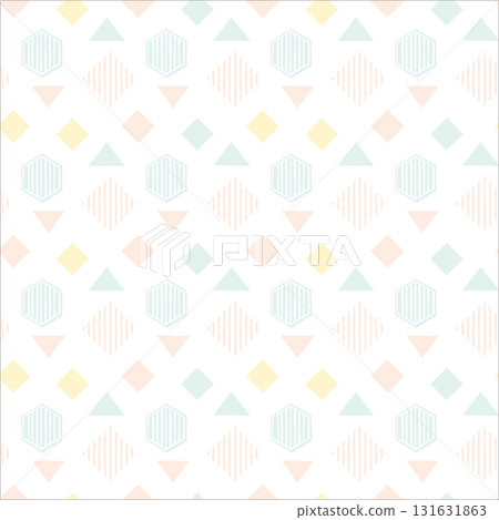 Retro geometric pattern with pastel colored shapes Retro geometric pattern with pastel colored shapes 131631863